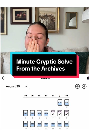 UGH IT HAPPENED AGAIN 😩😭💔 the spoiler comment has been deleted but yall pleaaaaase don’t spoil answers!In lieu of today’s solve, we are doing a random solve from the archive. Enjoy 💖 #minutecryptic #crypticcrossword #crossword #solve #fyp
