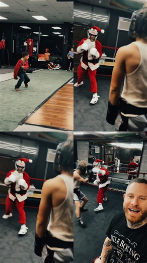 Who knew Santa was a boxing fan!? Santa came to BattleZone boxing and got some work for Christmas with one of our new athletes Florida #santa #santaclaus #fyp #followme #upandcoming
