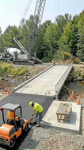 Broken Bridge Rebuilt Into Modern Bridge | Construction Timelapse #construction #timelapse