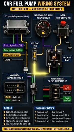 CAR FUEL PUMP WIRING SYSTEM Explained | Complete Wiring Diagram & Electrical Guide 🔧⚡#FuelPump