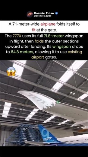 This 777X FOLDS Its Wings Just to Fit at the Gate! 😳✈️#shorts #trending #viralvideo #video #airplane