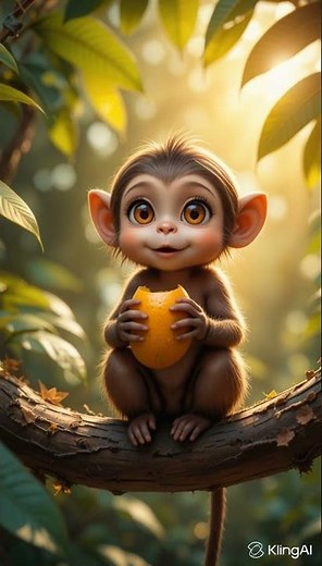 Monkey Eats Mango: The Most Satisfying Video Ever #animation