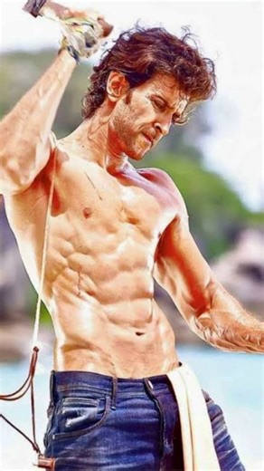 Gaurav Jha on Instagram: "HRITHIK ROSHAN Body is Real ? . . . #hrithikroshan #krrish4 #war2 #hrithik_roshan #hrithikroshanfanclub #bodybuilding #greekgods #hrx"