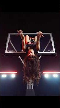 Spiderman pose on the basketball goal! #girlsbasketball #sportsphotography