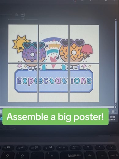 Replying to @user4944094229576 Assembling a big poster from printing on different sheets. #teacherhack #classroomhack #teachertok #classroomsetup #classroomprep