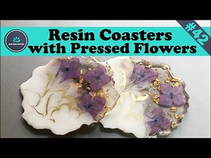 Resin coasters with pressed flowers