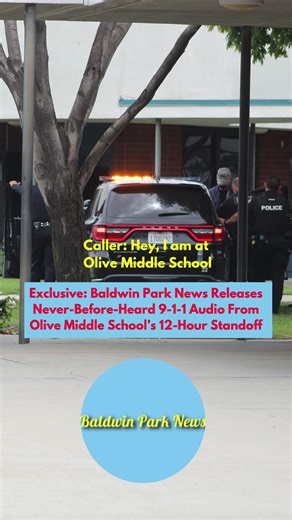 Baldwin Park News is releasing exclusive, never-before-heard 9-1-1 audio capturing the first critical minutes of the 12-hour standoff at Olive Middle School in May 2025, nearly nine months after the incident. Its recordings provide community members with a rare, inside look at how one of Baldwin Park’s most high-profile incidents in recent history unfolded, presented by Baldwin Park News. All recordings were obtained following months of investigative reporting by Baldwin Park News and the filing