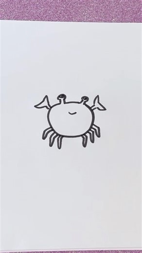 Crab 🦀 how to draw #drawing #crab #easydrawing