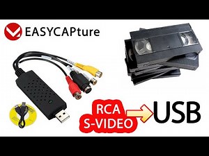 Easycap RCA to USB and S-Video to USB Capture Card Record the VHS