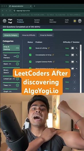 Algoyogi.io leetcode practice & track problems in the technical interview #leetcode #python #cs