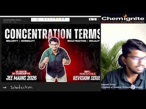 Day 2: Revision series -Concentration terms | Molarity | molality | mole fractions | normality 