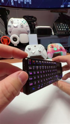Super easy to use compact mini Bluetooth keyboard! Easy to use on the go and have a mouse pad!