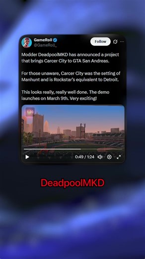 Carcer City Is Coming Back! #gtasa #manhunt | carcer city