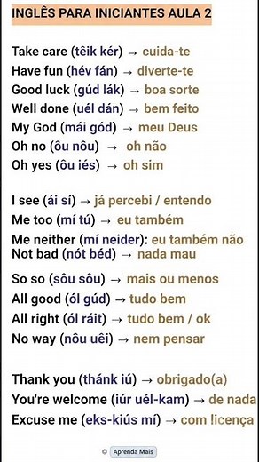 Aprenda inglês rápido e fácil ! #aprenderinglês