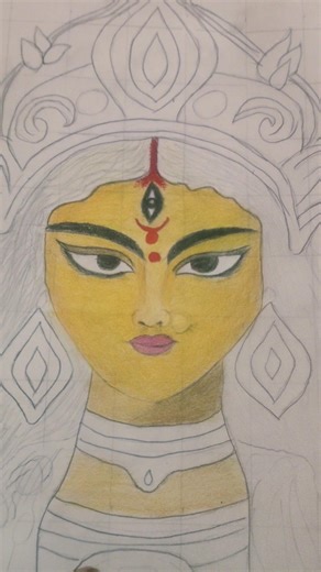 durga ji Drawing 🌸#shorts #art #drawing #durga