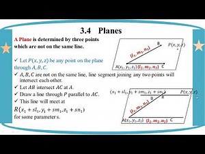 # Grade 12 Math (ch 3) 3.4 Planes