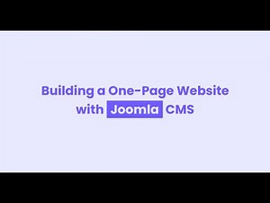 Building a One-Page Website with Joomla CMS