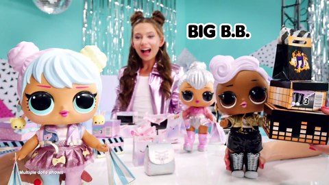 LOL Surprise Big B.B. (Big Baby) D.J. – 11" Large Doll, Unbox Fashions, Shoes, Accessories, Includes Playset Desk, Chair and Backdrop