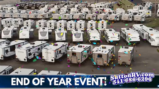 🎉 END-OF-YEAR DEALS ARE HERE! 🎉 This Month Only at Sutton RV! We’re clearing the lot to make room for the 2026 models — and that means massive savings on travel trailers, fifth wheels, destination models, truck campers, and Airstreams across all 7 acres! 🚐✨ Whether you're upgrading, downsizing, or finally making that dream RV a reality, now is the BEST time to buy. Plus — every new RV comes with 1 year Harvest Hosts & 1 year Thousand Trails on us! 🏕️🌲 ⏳ These deals disappear December 31st. 