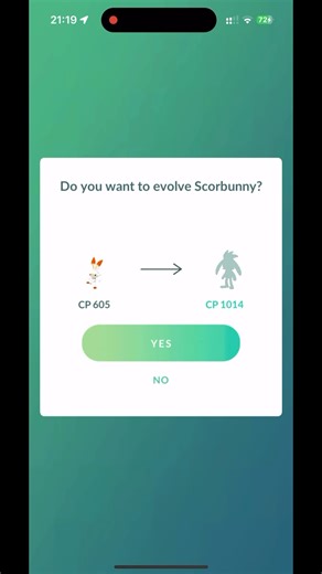 Evolving #dynamax #scorbunny #pokemongo #pokemon #evolution #pokémon