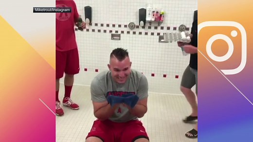 Trout celebrates 26th birthday with 1,000th hit