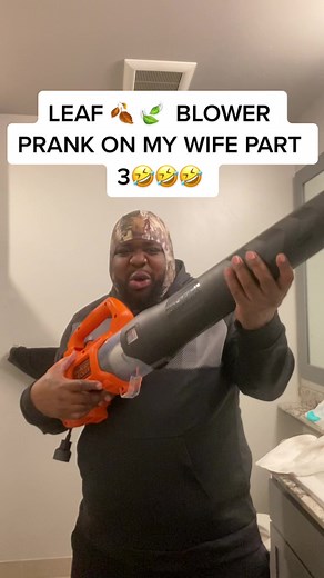 Hilarious Leaf Blower Prank on Wife Part 3