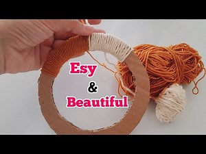 DIY"Eazy & beautiful yarn angel✨️:cardboard & yarn Craft Tutorial!"A wonderful craft for design