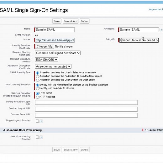 How to enable Single Sign On for a user in your org? [Part-2]