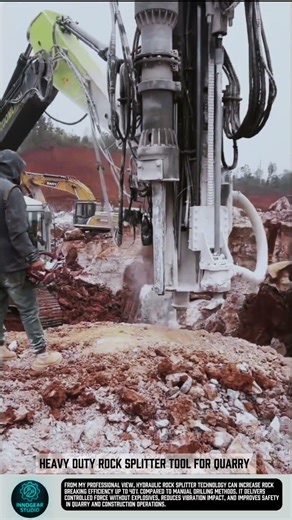 Heavy Duty Rock Splitter tool for quarry #tools