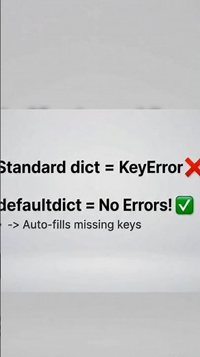 Dict vs Defaultdict: The Python Trick Nobody Talks About #shorts #python #tutorial