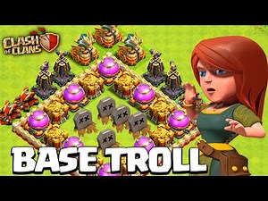 I Made a Troll Base in HDV 16! Clash of Clans