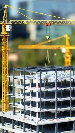RC Tower Crane: 🏗️ Placing Structural Beams on a Miniature Skyscraper! (Realistic City Build! 🏙️)