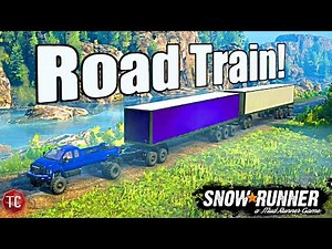 SnowRunner: GIANT ROAD TRAIN!! (16 CARGO UNITS!)