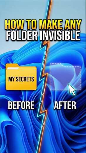 How to Make an Invisible Folder on Windows #techtips #tech #productivity #windowstips
