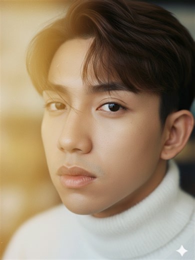 HERE'S HOW IN 3 EASY STEPS; 1️⃣ OPEN GEMINI AI 2️⃣ UPLOAD THE PHOTO 3️⃣ SAVE THE PHOTO PROMPT: (Use uploaded image exactly) Transform my photo into a raw close-up portrait of a young man, use my uploaded photo as face and hair reference. The framing shows only one of her eyes peeking through strands of messy hair falling across her face. Her long lashes catch the warm café glow. The rest of her face is blurred and cut off, showing freckles and skin texture in sharp detail. Film grain, slight til