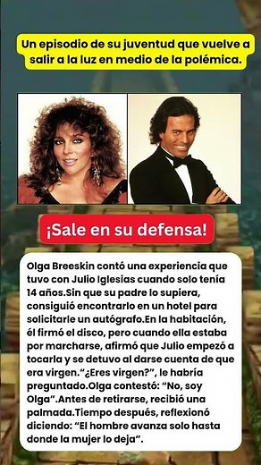 Olga Breeskin rompe el silencio sobre lo que vivió a los 14 años