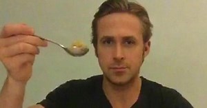 Ryan Gosling finally eats his cereal