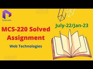MCS 220 Solved Assignment July-22/Jan2023 || MCA_NEW || IGNOU || Dalaltechnologies