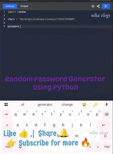 Random password generator using python