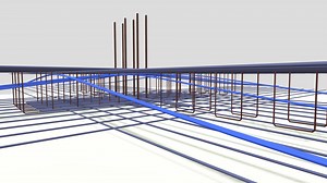Shear reinforcement in a prestressed slab - 3D model by lucasjust
