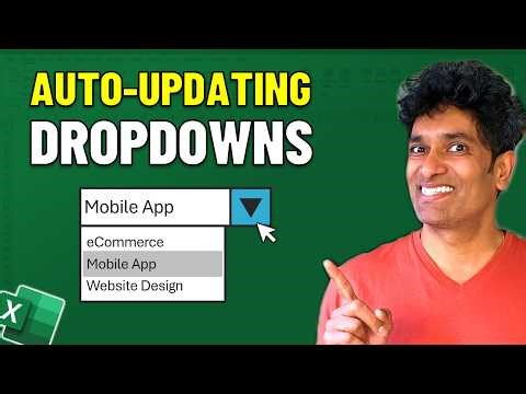 Auto Expanding Dropdowns in Excel - Must have trick for your dashboards 👌