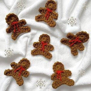 Gingerbread Man Crochet Pattern, Christmas Ornament Pattern, Gingerbread Man Ornament, Christmas Applique, Gingerbread Man Decoration - Etsy