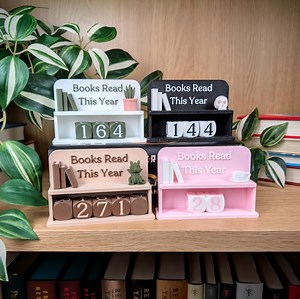 Book Counter, Books Read This Year, Book Lover Gift, Bookshelf Decor, Book Club Gifts, Bookish Library Decor, Bookworm, Reading Challenge - Etsy Canada