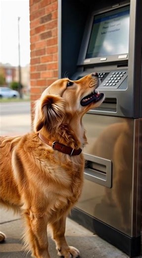 A Dog’s First ATM Withdrawal” #viraldog