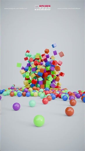 500 Cubes vs 1000 Balls 💥 | Blender Rigid Body Simulation
