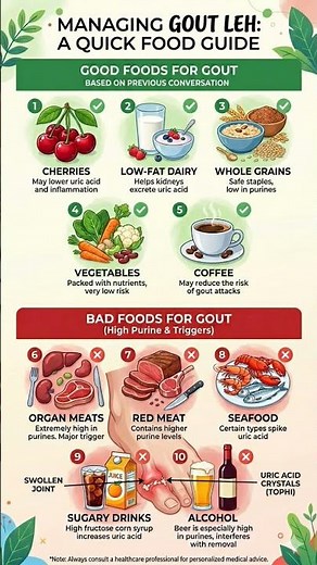 Managing Gout: 10 Best & Worst Foods for Flare-ups 🍒 | #GoutDiet #gout