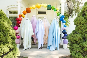 DIY Rainbow Ghosts Team Costume