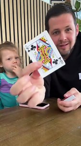 Father and daughter team up for a magic trick