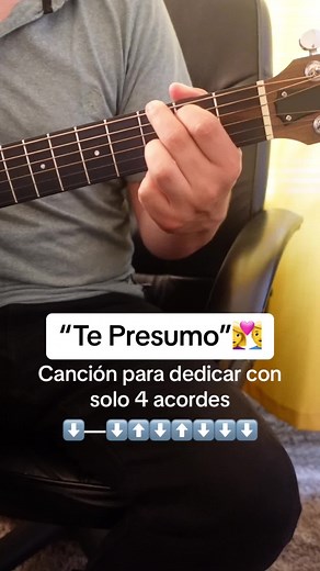 Aprende a tocar Te Presumo. Está super facil ya que solo lleva 4 acordes sin cejilla #guitarra #sincejilla #acordes #facil #tepresumo #tutotial #principiante #love #song #beginner #guitar