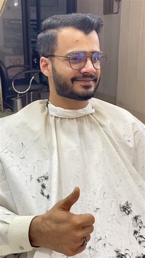 ASMR💈Layered Classic Side Part Haircut with Clean Beard Fade| Fresh & Professional Look for Men